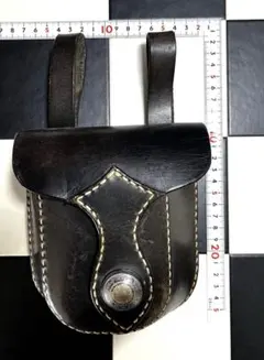 本革レザー ポーチ ブラック　スマホ、小物入れ