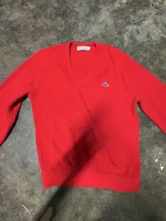 IZOD LACOSTE Vネックニット レッド Mサイズのサムネイル