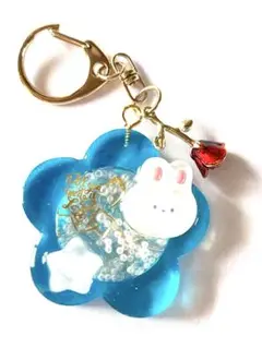 うさぎさん　シャカシャカキーホルダー