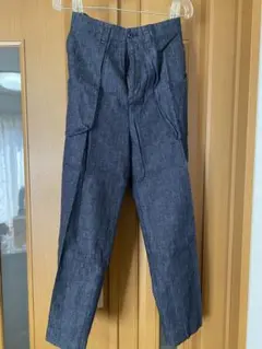 一回着用　ビューティーアンドユース　BEAUTY&YOUTH デニム地　麻混