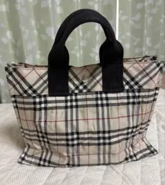 バーバリー　ブルーレーベル　ノバチェック　ミニトートバッグ