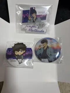 セガラッキーくじ 名探偵コナン 松田陣平　アクリルキーホルダー　缶バッジ