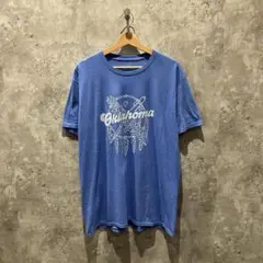 【送料無料】USA古着 Oklahoma フロントプリント Tシャツ BLUE