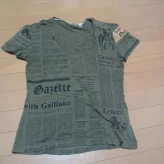 John Galliano 新聞プリント Tシャツ