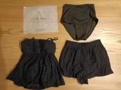 SEA DRESS ブラック レースアップ セパレート水着のサムネイル
