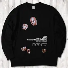 BELLY Nas DMX title ラップT 黒 スウェット 3XL