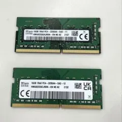 SKhynix DDR4 16GB×2 32GB メモリー