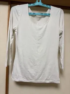 ユニクロ　HEATTECH 長袖 Tシャツ Lサイズ ホワイト