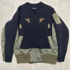 26SS最新作・新品】sacai スポンジスウェット× ナイロンフーディ1