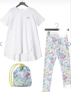 THE HANY × wearable 3点set フラワーAラインチュニックＳ