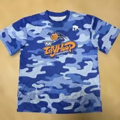 TRY HOOP OKAYAMA 青色迷彩 Tシャツ