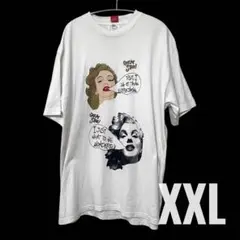 STAR T マリリンモンロー プリントTシャツ ホワイト XXL