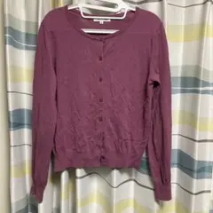 NATURAL BEAUTY BASIC パープルカーディガン M