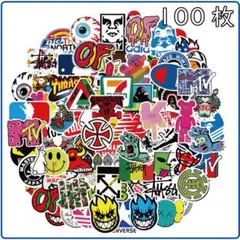 ▼スケボー アメリカ ストリート ステッカー 100枚 防水 シール ボム 26