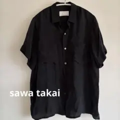 90s ペリーエリスPERRY ELLIS オープンカラーシャツ ブラック XL
