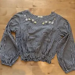 earth music & ecology ギンガムチェックブラウス