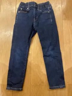 ダークブルー スリムフィットデニムパンツ