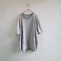 ZARA Tシャツ XL ライトグレー　オーバーサイズ　半袖　無地　夏