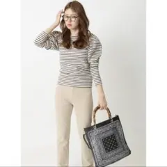 U by SPICK&SPAN バックホックボーダーギャザープルオーバーのサムネイル