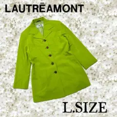 o27〚LAUTREAMONT〛 テーラードジャケット ライムグリーン Lサイズのサムネイル