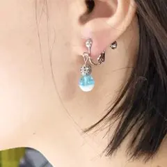 ハンドメイド　イヤリング　夏空