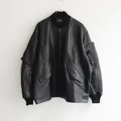 マインデニム Sheep Leather MA-1 BLK 2 - メルカリ