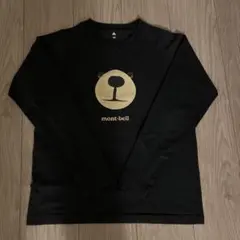 モンベルキッズ　長袖　くまロングスリーブTシャツ160モンタベア　速乾　UV 黒