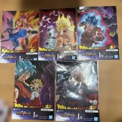 ドラゴンボール　一番くじ　クリアファイル　５点セット