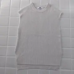 UNIQLO ユニクロ コットンブレンド ニットベスト アイボリー Sサイズ