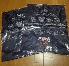 EXILEサイン入りネイビーナイロン巾着エコバッグ2枚セット