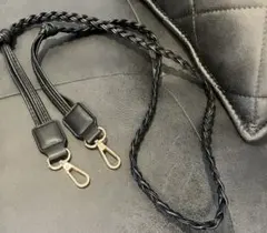 ショルダーストラップ　単品　ショルダーベルト　合皮　縄　黒　付け替え