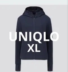 超美品　ユニクロ　エアリズム　UVカット　メッシュ　パーカー　XL 131