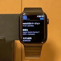 【美品】Apple Watch 7 チタニウム 45mm セルラー 94% 黒