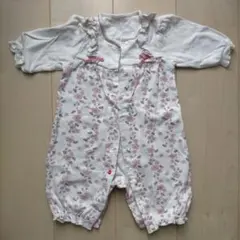 新生児 ロンパース 50~70cm 長袖 花柄 女の子