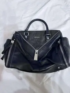 DIESEL 黒 レザー ハンドバッグのサムネイル
