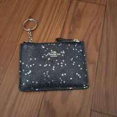 （希少品）COACH　コーチ　パスコインケース　キーリングキーケースブラック黒