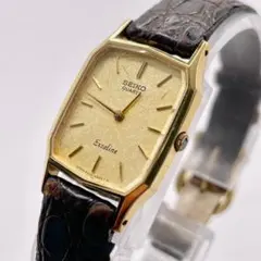 新品電池交換/稼働 SEIKO エクセリーヌ レディース 腕時計 ゴールド