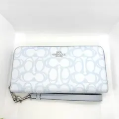 鑑定済み】COACH／コーチ F6656 長財布 シグネチャー 花柄 付属品有