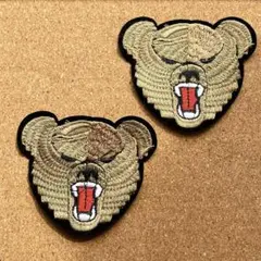 クマ　ワッペン　2枚セット
