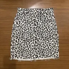 H&M レオパード柄 デニムスカート size34