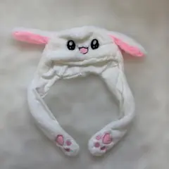 うさぎの顔被り物帽子