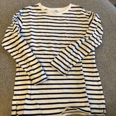 UNIQLO ボーダーT 130 ロンT 長袖　ガールズ　コットン100%