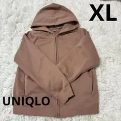 UNIQLO XL ブラウン フード付きパーカー レディース