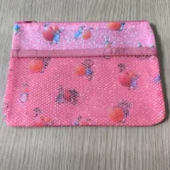 ピーターラビット　メッシュポーチ 小動物デザイン ピンク