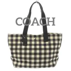 COACH ギンガムチェック トートバッグ