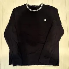 フレッドペリー 黒 長袖カットソー