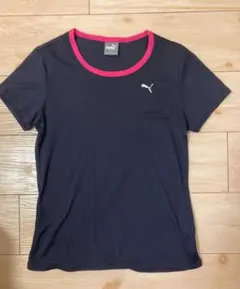 PUMA ネイビー ピンク クルーネックTシャツ