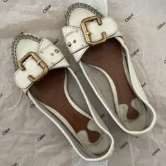 Chloé パンプス ホワイト レザー バックルのサムネイル