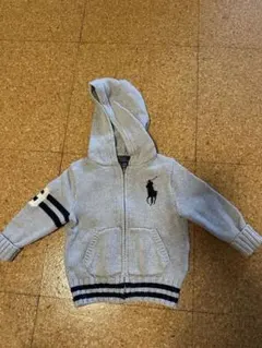 ラルフローレン/ グレー フード付き トレーナー ポロ刺繍