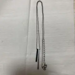 シルバー バータイプ ロングネックレス